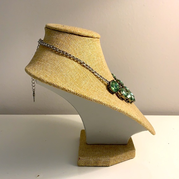 Chloe + Isabel Emerald Crystal Silver Chain Necklace w/ Adjustable Claw Closure - Picture 11 of 11